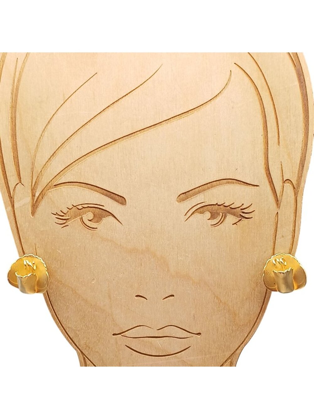 Gold-Tone Giovanni Clip-On Flower Earrings - Vintage Brushed Satin Design
